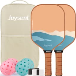 Joysent Fiberglass Pickleball Paddle Set 13mm Honeycomb Core For Men Women Beginners With 2 Rackets 4 Balls And 2 Sweatbands