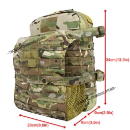 MOLLE Hydration & Helmet Bag 3L Water GP Backpack for Tactical Plate Carrier CPC AVS Vest Back Accessories Gear Expand Pouch