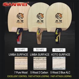 Original SANWEI Table Tennis Blade Su Style Tiger Claw Plus Series Penhold Racket Ping Pong Blade Professional Ping Pong Paddles