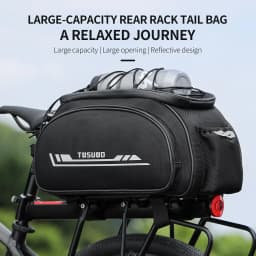 TOSUOD Bicycle Rear Pannier Bag Outdoor Waterproof Bicycle Bag 13L Large Capacity Mountain Bike Bag Bike Accessories