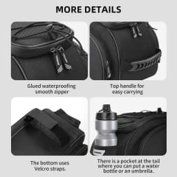 TOSUOD Bicycle Rear Pannier Bag Outdoor Waterproof Bicycle Bag 13L Large Capacity Mountain Bike Bag Bike Accessories