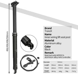 34.9mm DH Cycling Bicycle Seatpost For MTB Internal External Handle Wire Control 150//200mm Stroke Lifting Hydraulic Seat Tube
