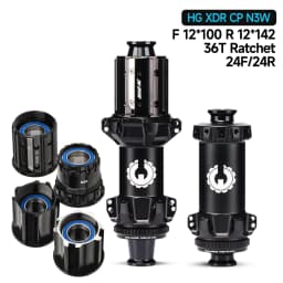 Bicycle Hub 36T Ratchet Ceramic/Steel Bearing Center Thru - HG/XDR/CP/N3W/MSR