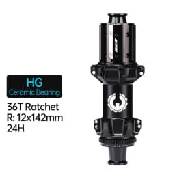Bicycle Hub 36T Ratchet Ceramic/Steel Bearing Center Thru - HG/XDR/CP/N3W/MSR
