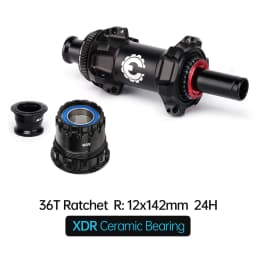 Bicycle Hub 36T Ratchet Ceramic/Steel Bearing Center Thru - HG/XDR/CP/N3W/MSR