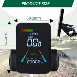 F3【UART2】Turn On The NFC Mountain Electric Bike Digital LCD Display Electric Scooter Speedometer Cycling Accessories Bicycle
