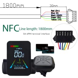 F3【UART2】Turn On The NFC Mountain Electric Bike Digital LCD Display Electric Scooter Speedometer Cycling Accessories Bicycle