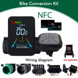F3【UART2】Turn On The NFC Mountain Electric Bike Digital LCD Display Electric Scooter Speedometer Cycling Accessories Bicycle
