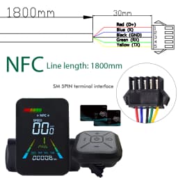 F3【UART2】Turn On The NFC Mountain Electric Bike Digital LCD Display Electric Scooter Speedometer Cycling Accessories Bicycle