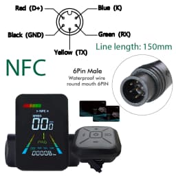 F3【UART2】Turn On The NFC Mountain Electric Bike Digital LCD Display Electric Scooter Speedometer Cycling Accessories Bicycle