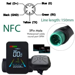F3【UART2】Turn On The NFC Mountain Electric Bike Digital LCD Display Electric Scooter Speedometer Cycling Accessories Bicycle
