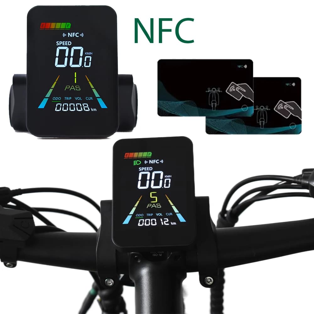 F3【UART2】Turn On The NFC Mountain Electric Bike Digital LCD Display Electric Scooter Speedometer Cycling Accessories Bicycle