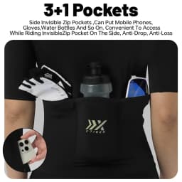 X-TIGER Women Cycling Jersey Breathable MTB Road Bike Short Sleeve Summer UPF50+ UV Protection Black White Bicycle Clothing