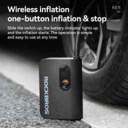 ROCKBPROS Mini Portable Bicycle Electric Pump 70psi 2600mAH Tire Air Inflator Pump MTB Road Bike Electric Vehicle Cycling Pump