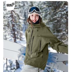 John Snow 2026 Unisex American Style Snowboard Jacket Professional Waterproof Windproof Thermal Winter Ski Coat for Men & Women