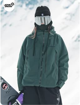 John Snow 2026 Unisex American Style Snowboard Jacket Professional Waterproof Windproof Thermal Winter Ski Coat for Men & Women