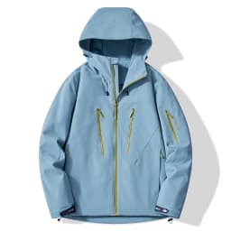 JNLN Unisex Rain Coat Hiking Camping Trekking Mountaineering Waterproof Jackets Men Women Outdoor Sporty Windproof Windbreaker