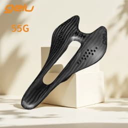 Gelu 55g Ultra-light Full Carbon Fiber Bicycle Saddle - Hollow, Breathable, Ergonomic for MTB & Highway Bikes