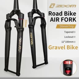 ZOOM 50mm Gravel Bike Road-bike Shock Air Suspension Fork Lockout, and Rebound Damping on Your