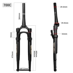 ZOOM 50mm Gravel Bike Road-bike Shock Air Suspension Fork Lockout, and Rebound Damping on Your
