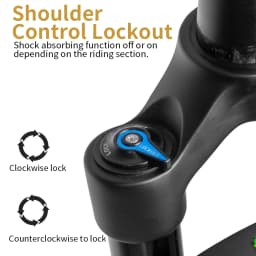 ZOOM 50mm Gravel Bike Road-bike Shock Air Suspension Fork Lockout, and Rebound Damping on Your