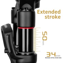 ZOOM 50mm Gravel Bike Road-bike Shock Air Suspension Fork Lockout, and Rebound Damping on Your