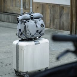 Bike Handlebar Bag 17L Cycling Backpack Storage Bag Front Basket With MOLLE System Rack Support For Brompton Dahon
