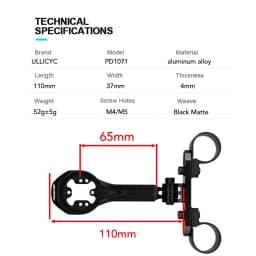 ULLICYC Aluminium Bike Computer Mount for Vision TFE Metron Pro Triathlon TT Handlebar for GOPRO Garmin Wahoo Bryton IGPS