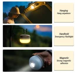 Naturehike Outdoor Tools Camping Lights Hiking Portable Flashlight Tent Light IP44 Waterproof Magnetic Lamps 5 Lighting Effects