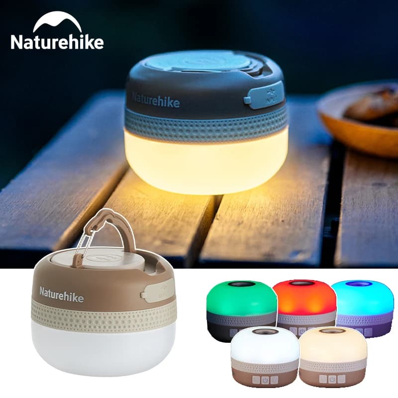 Naturehike Outdoor Tools Camping Lights Hiking Portable Flashlight Tent Light IP44 Waterproof Magnetic Lamps 5 Lighting Effects