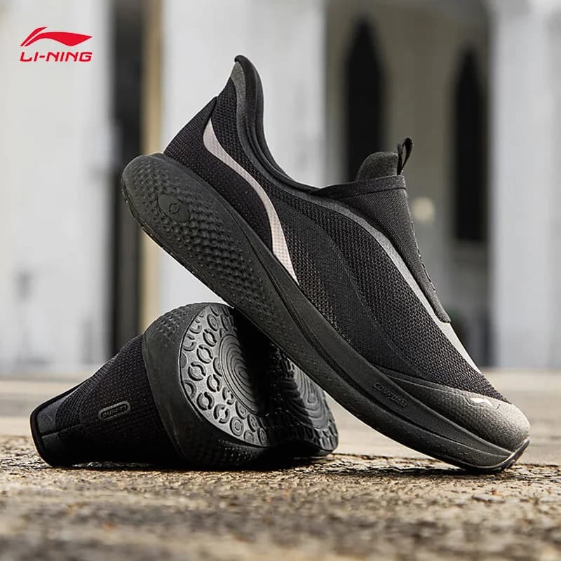 LI-NING SOFT GO 3 SLIP ON Men's Walking Shoes Comfortable Thick Heel Casual Sports Wearable Slip-on Design AGLW009