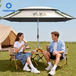 UPF50+ Black Glue Fishing Umbrella | 360° Adjustable Sun Protection, Portable Foldable Outdoor Sunshade with Carry Bag