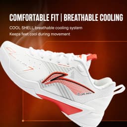 Li-Ning Unisex Halbertec 2.0 Badminton Shoes BOOM Shock Absorption Rebound LiNing Professional Competition Shoes AYZU019