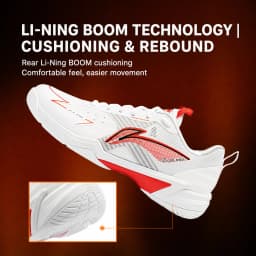 Li-Ning Unisex Halbertec 2.0 Badminton Shoes BOOM Shock Absorption Rebound LiNing Professional Competition Shoes AYZU019
