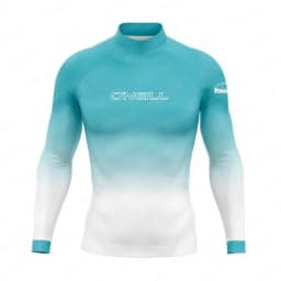 Men's Surf Suit Long Sleeve Rashguard Sun UV Protection Shirt Boys Basic Skin Surfing Diving Swimming Sports Rash Guards Clothes