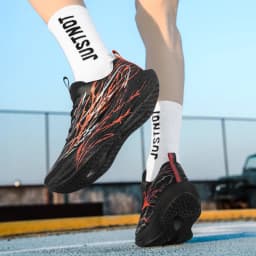 Wide Toe Box Running Sneakers Thick Cushioned Sole Lightweight Anti Slip for Men Women Gym Fitness Jogging Shoes