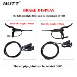 NUTT 2 Piston E-Bike Disc Brake Set Power Off Bicycle Hydraulic Disc Brake For E-Bike Scooter Mtb Folding Bike