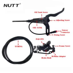 NUTT 2 Piston E-Bike Disc Brake Set Power Off Bicycle Hydraulic Disc Brake For E-Bike Scooter Mtb Folding Bike