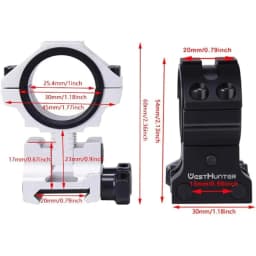 WestHunter Picatinny Scope Mounts Fit 20 MM Rail Center Height Adjustable Tactical Hunting Scope Rings for 30 MM 25.4 MM Tube