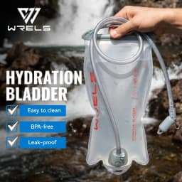 WRELS Hydration Bladder Water Reservoir Leak Proof Water Bladder Insulated Tube BPA Free for Camping Running Hiking Water Bag