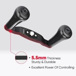 GOMEXUS Carbon Handle for Daiwa Tatula Zillion Abu Okuma Kastking Pisfun Baitcasting Reel Handle 8x5 and Shimano 7X4mm Size