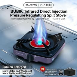 8000W Infrared Gas Stove Portable Split Burner Windproof Camping Cooker Steel Body Tea Boiling Outdoor Cooking Equipment