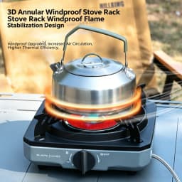 8000W Infrared Gas Stove Portable Split Burner Windproof Camping Cooker Steel Body Tea Boiling Outdoor Cooking Equipment