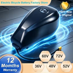 21700 Ebike Battery High Capacity 72V 60V 52V 48V 36V 40Ah 30Ah 20Ah Downtube Pack for Electric Bike Scooter 500W-3000W Motor