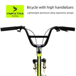 FMFXTRA BMX Handlebar 31.8*680mm Aluminum Alloy 260mm Rise MTB Mountain Bike Handlebar with Welded Expansion Frame