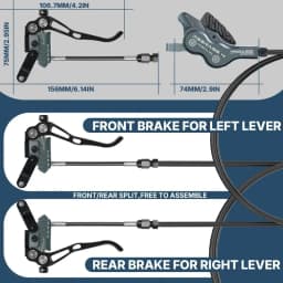 IIIPRO 4 Piston Disc Hydraulic Brake 850/1550mm MTB Ebike Brake set CNC Heat Dissipating Mountain bike Oil Hydraulic Disc Brakes