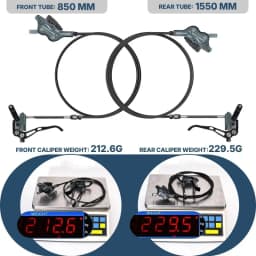 IIIPRO 4 Piston Disc Hydraulic Brake 850/1550mm MTB Ebike Brake set CNC Heat Dissipating Mountain bike Oil Hydraulic Disc Brakes