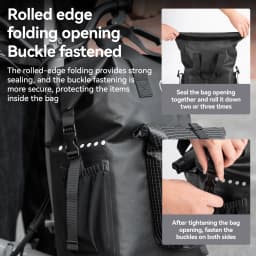 ROCKBROS Bike Front Bag 18L Capacity Quick Install Folding Bike Handlebar Bag with Shoulder Strap Multifunctional Cycling Bag