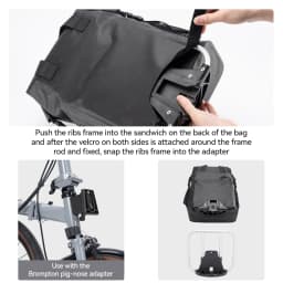 ROCKBROS Bike Front Bag 18L Capacity Quick Install Folding Bike Handlebar Bag with Shoulder Strap Multifunctional Cycling Bag