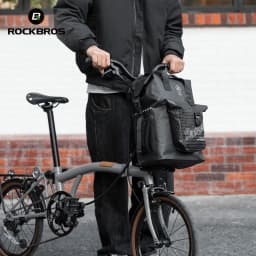 ROCKBROS Bike Front Bag 18L Capacity Quick Install Folding Bike Handlebar Bag with Shoulder Strap Multifunctional Cycling Bag